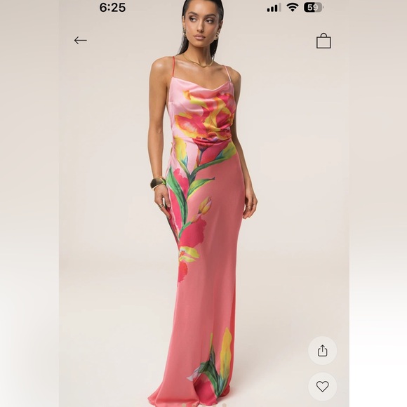 JLUXLABEL Dresses & Skirts - JLUXLABEL Pink Floral Maxi Dress